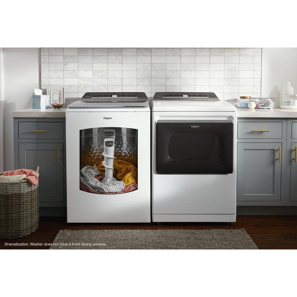 Whirlpool 5.2 - 5.3 cu. ft. Smart Top Load Washing Machine in White with 2 in 1 Removable Agitator ENERGY STAR WTW8127LW