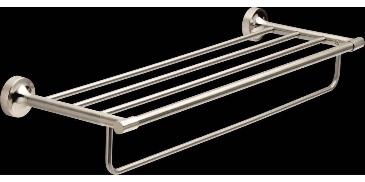 Better Homes and Gardens Safford 24 Towel Rack with Item Storage， Satin Nickel