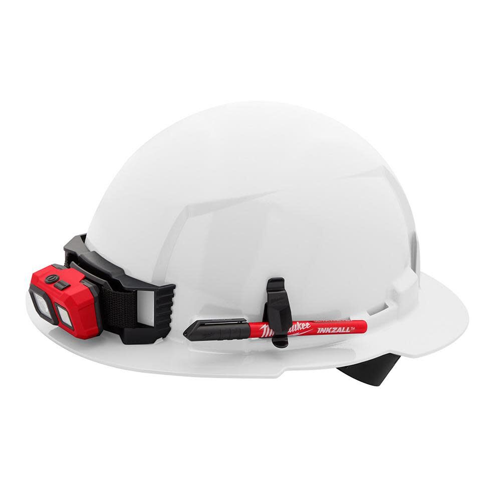 Milwaukee White Full Brim Hard Hat with 4pt Ratcheting Suspension Type 1 Class E 48-73-1101 from Milwaukee