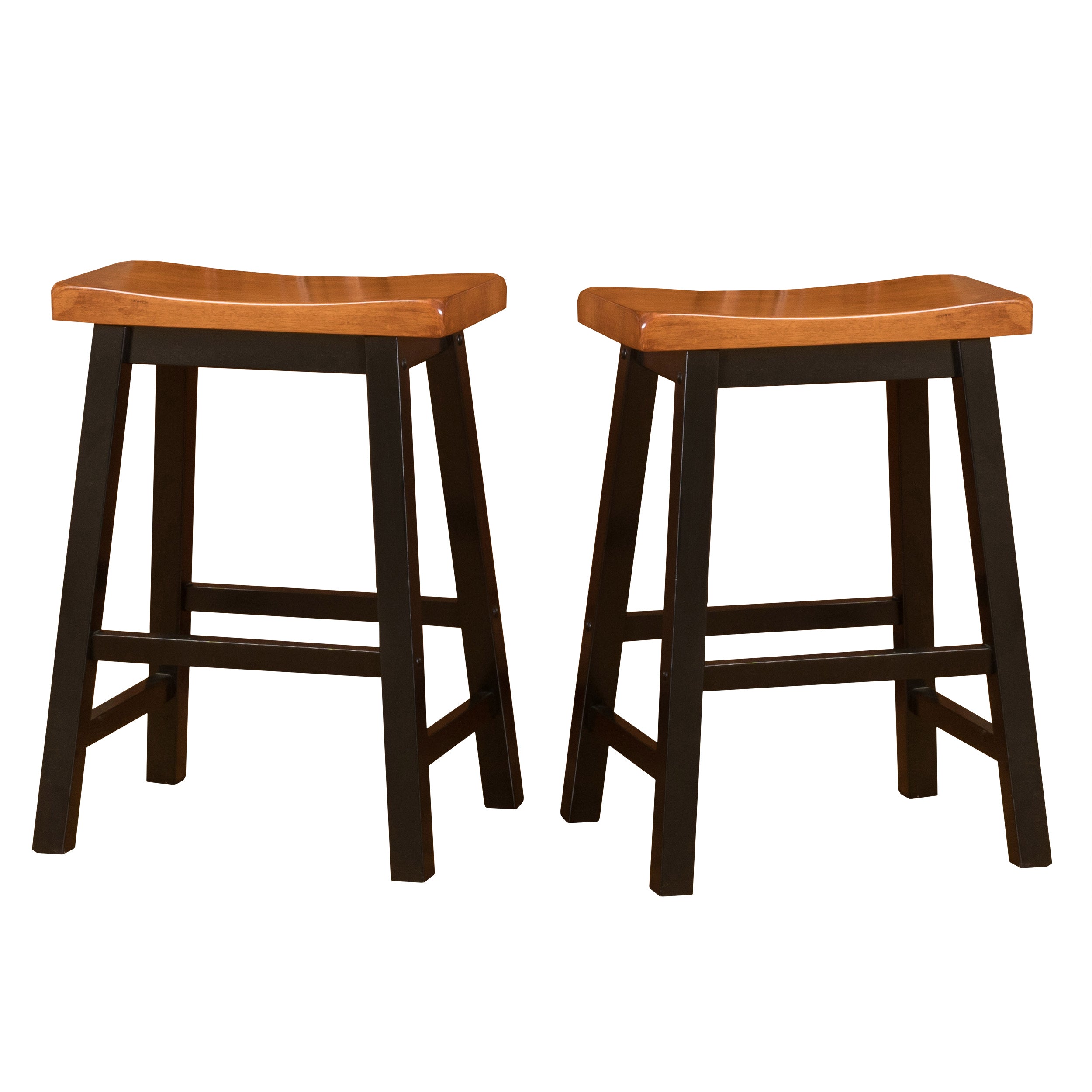 Toluca Saddle Wood 24-Inch Counter Stool (Set of 2)