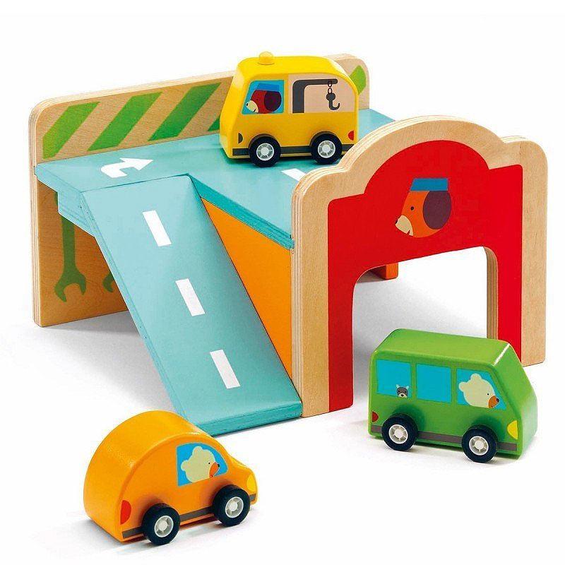 MiniGarage Wooden Toys by Djeco