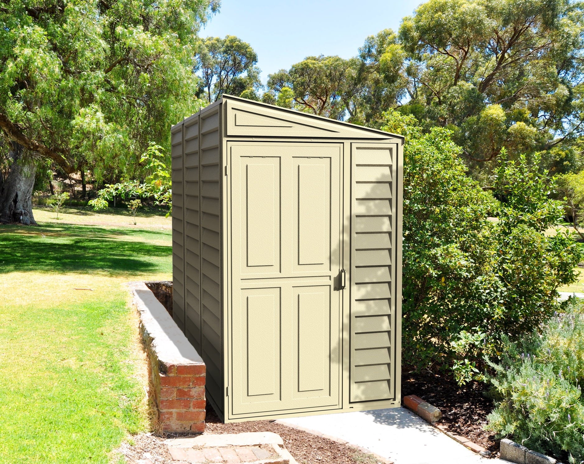 Duramax Building Products SideMate 4 ft. W x 8 ft. D Plastic Lean-To Storage Shed Vinyl