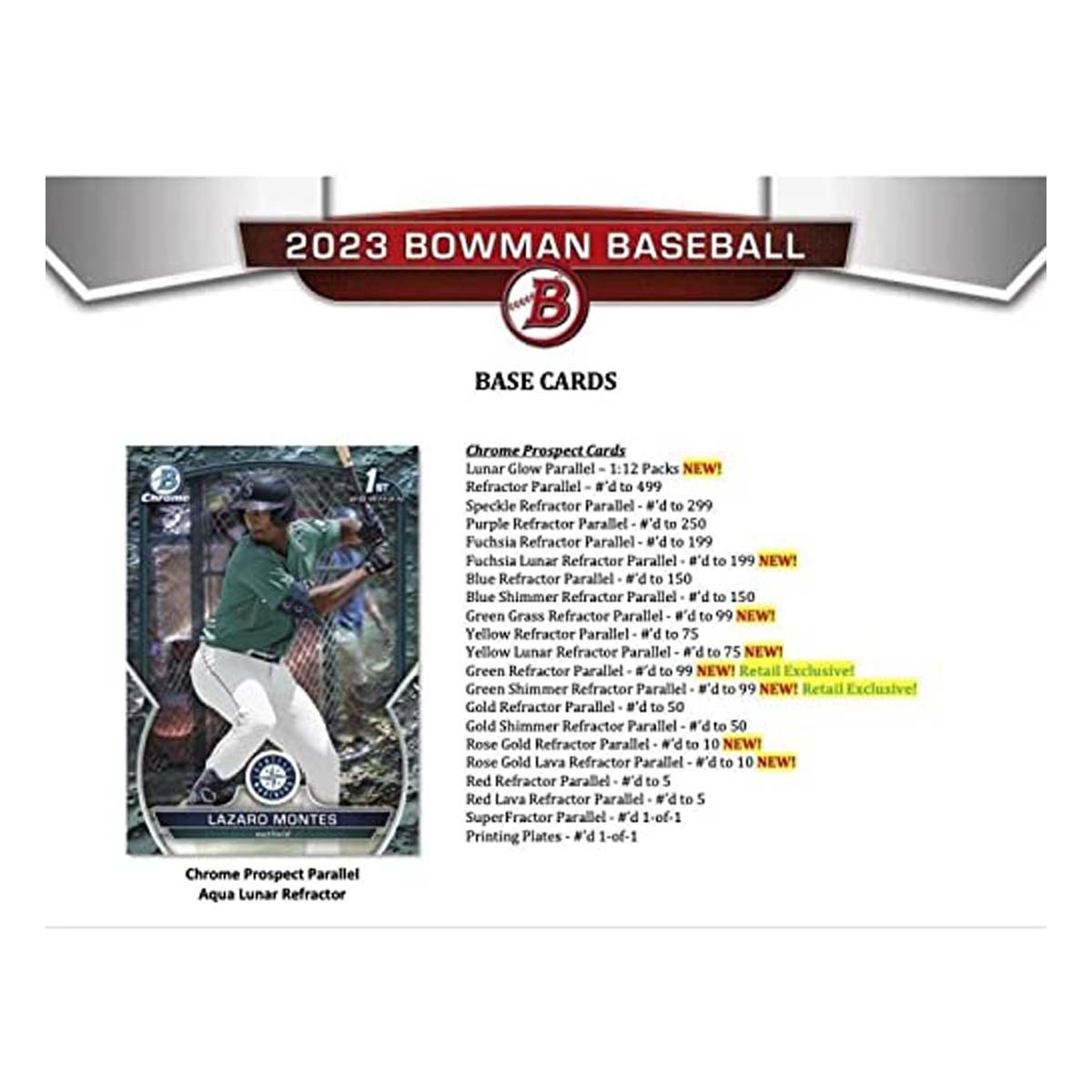 2023 Topps Bowman MLB Baseball Trading Cards Blaster Box