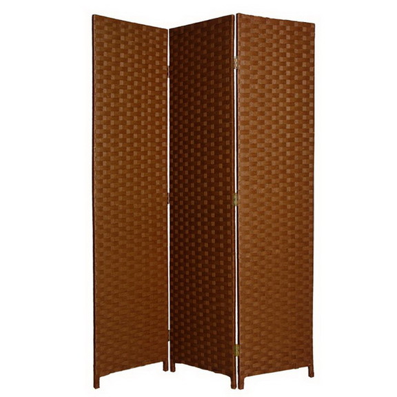 Benjara BM26679 Wooden Foldable 3 Panel Room Divid...