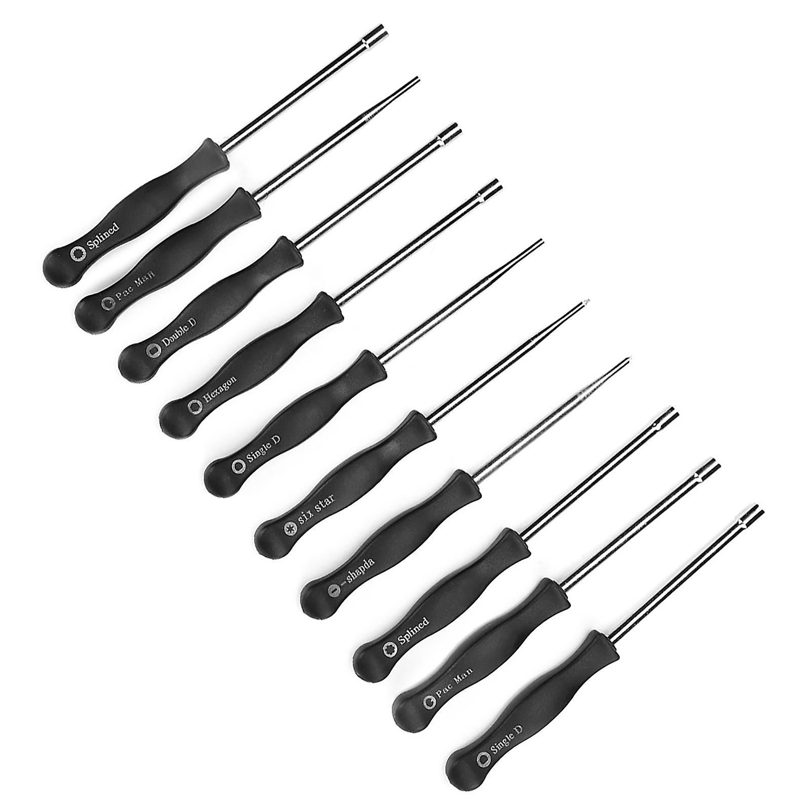 10pcs Carburetor Screwdriver Hand Adjustment Tool Kit Stainless Steel + Engineering Plastic