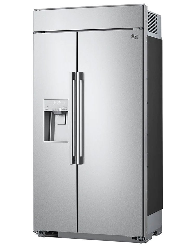 LG STUDIO 26 Cu. Ft. Stainless Steel Smart Built-In Side-By-Side Refrigerator With Ice and Water Dispenser