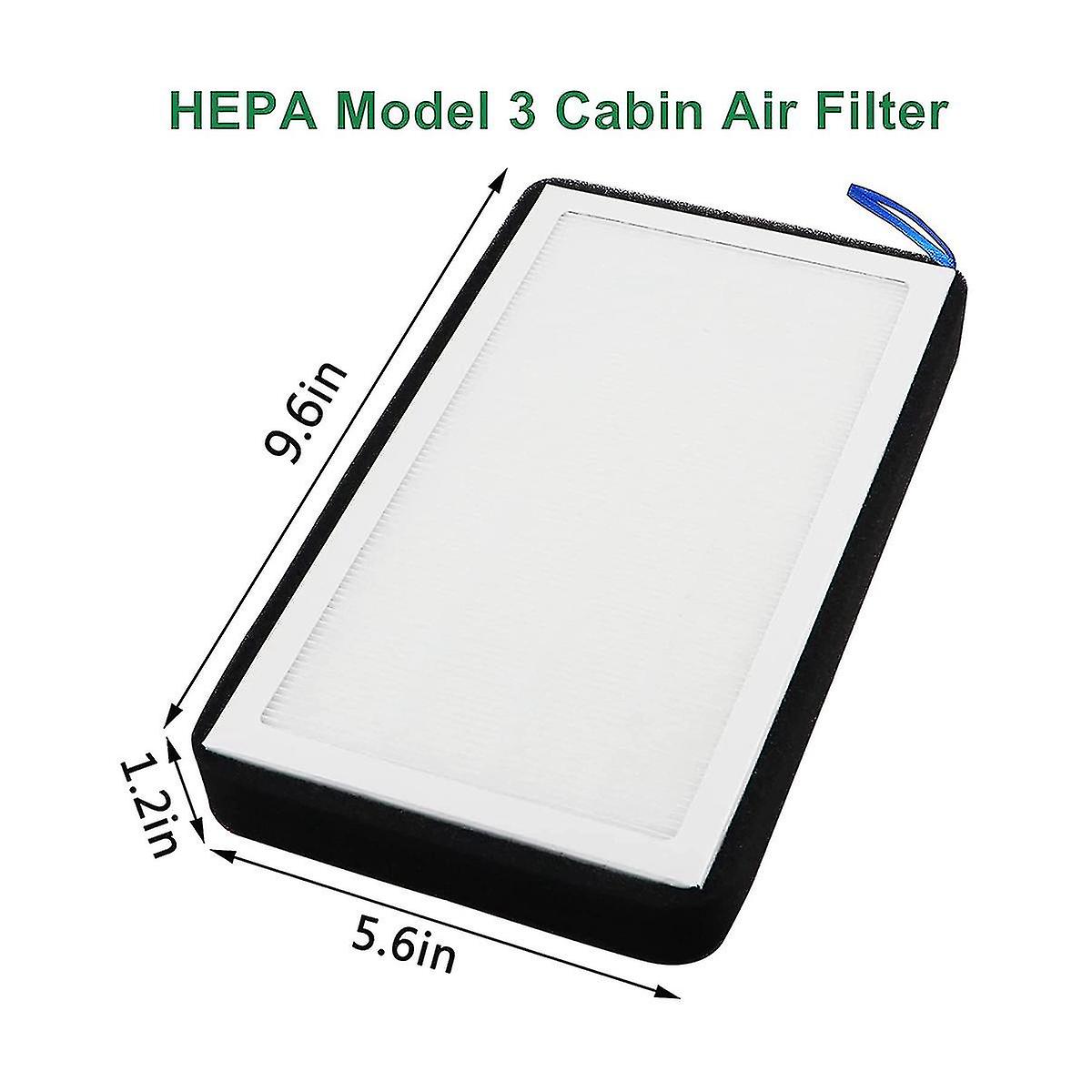 Model 3 Y Cabin Air Filter Hepa， Upgraded Air Filter With Activated Carbon Replace For Y 2017-2023，