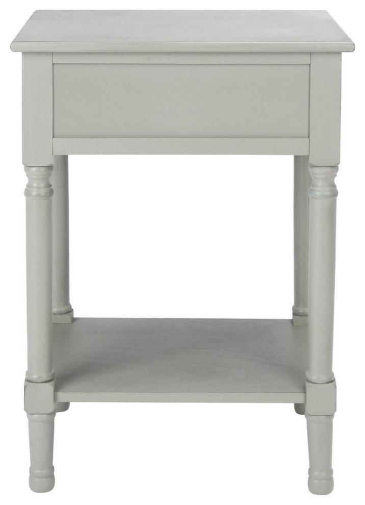 Atkinson One Drawer Accent table Distressed Gray   Traditional   Side Tables And End Tables   by AED Luxury Home Decor  Houzz