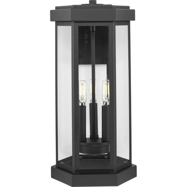 Ramsey Collection Textured Black Modern Farmhouse Outdoor Large Wall Lantern - 9 in x 8.65 in x 18.5 in Shopping - The Best Deals on Outdoor Wall Lanterns | 41004898