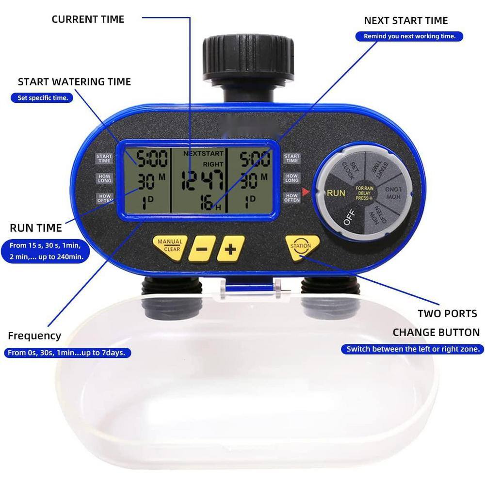 Cubilan Outdoor Water Timer for Garden Hose Sprinkler Timer Programmable Hose Timer with Rain DelayManual B07SQ4YG2T