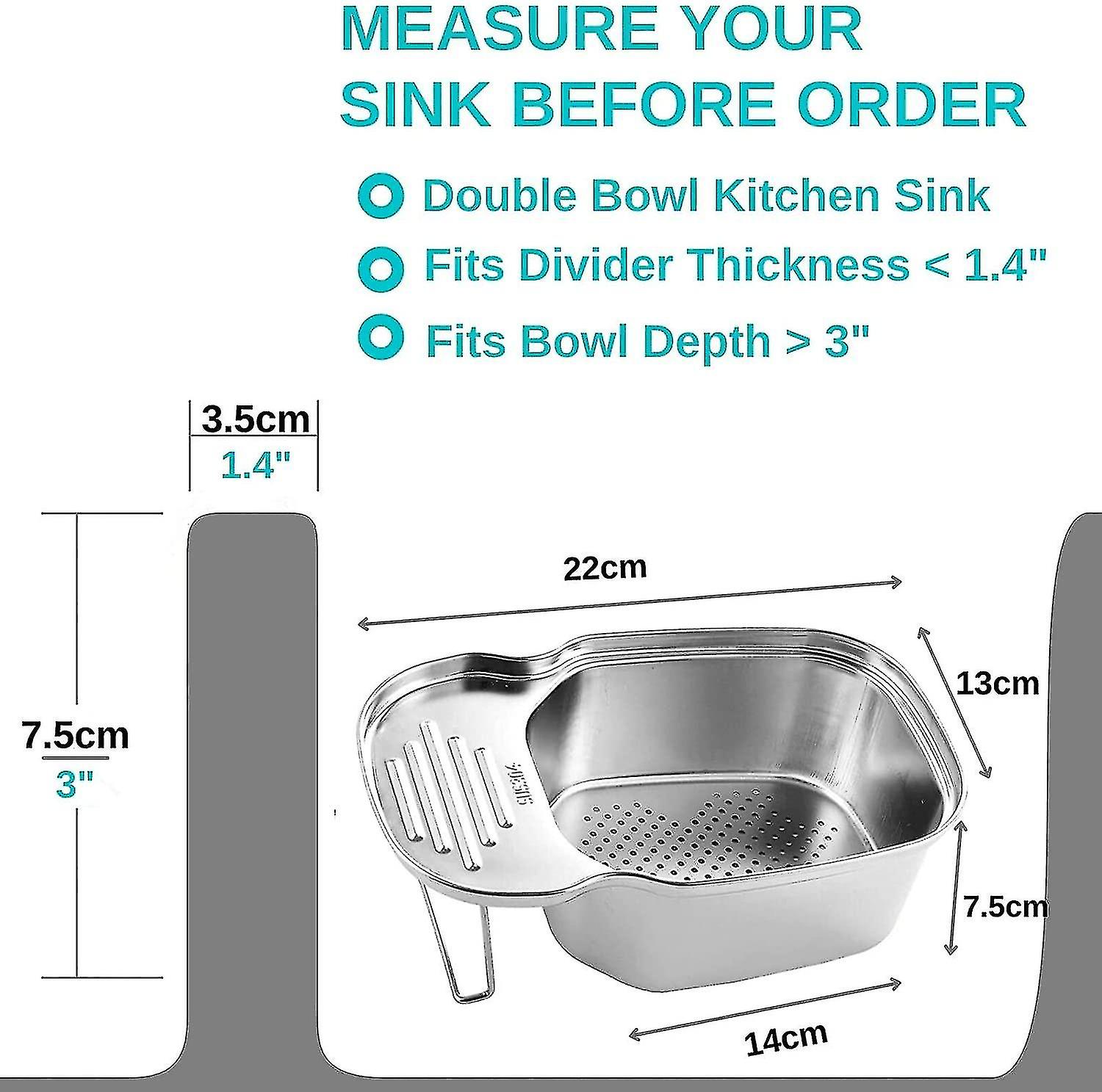 Kitchen Sink Filter Basket， Multifunctional Corner Sink Filter Food Catcher Leftovers