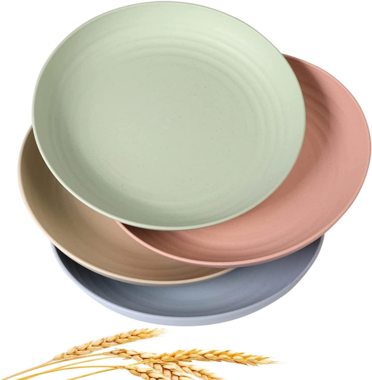 Wheat Straw Plate Lightweight Unbreakable Dinner Plate Set