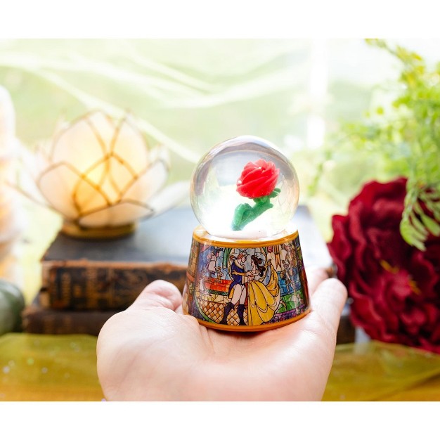 Disney Beauty And The Beast Mini Light up Snow Globe 2 5 Inches Tall