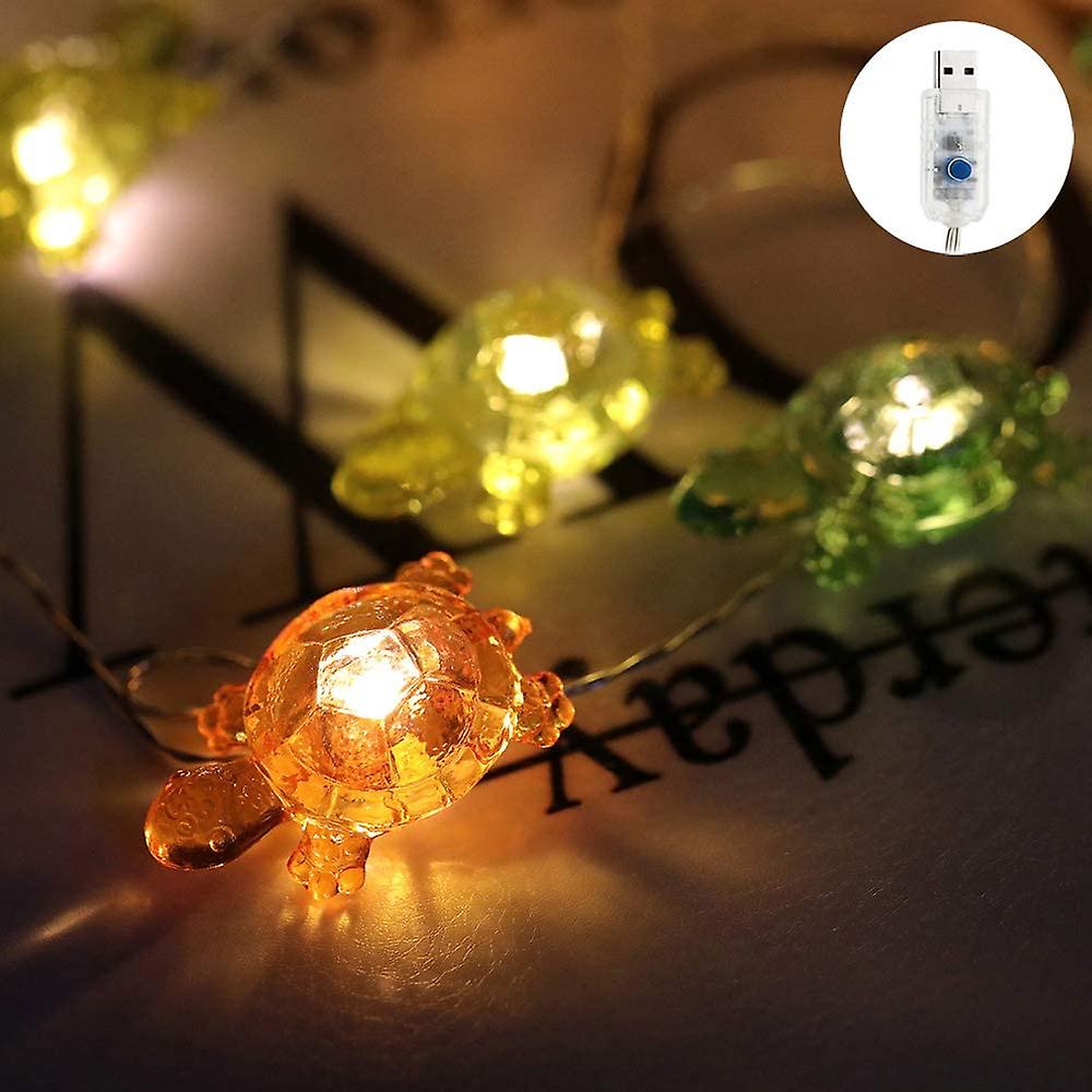 Multicolor Small Turtle Usb Plugin String Lights 1.2