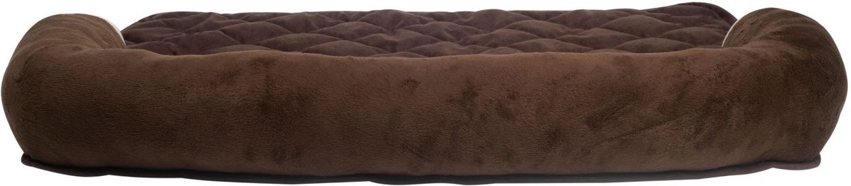 HappyCare Textiles Fleece Plush Sofa Bed and Furniture Protector， Brown