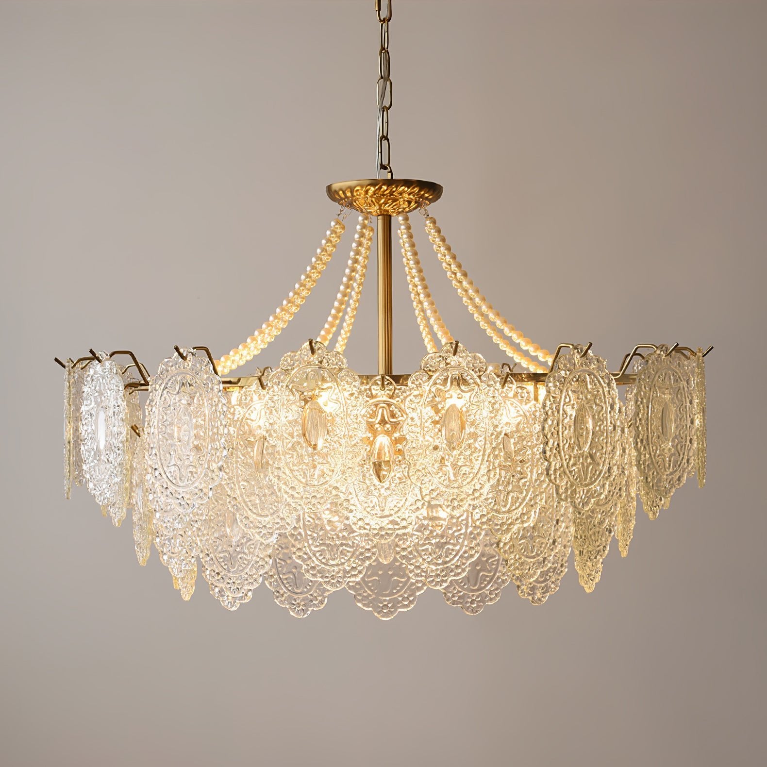 Pearls Glass Chandelier