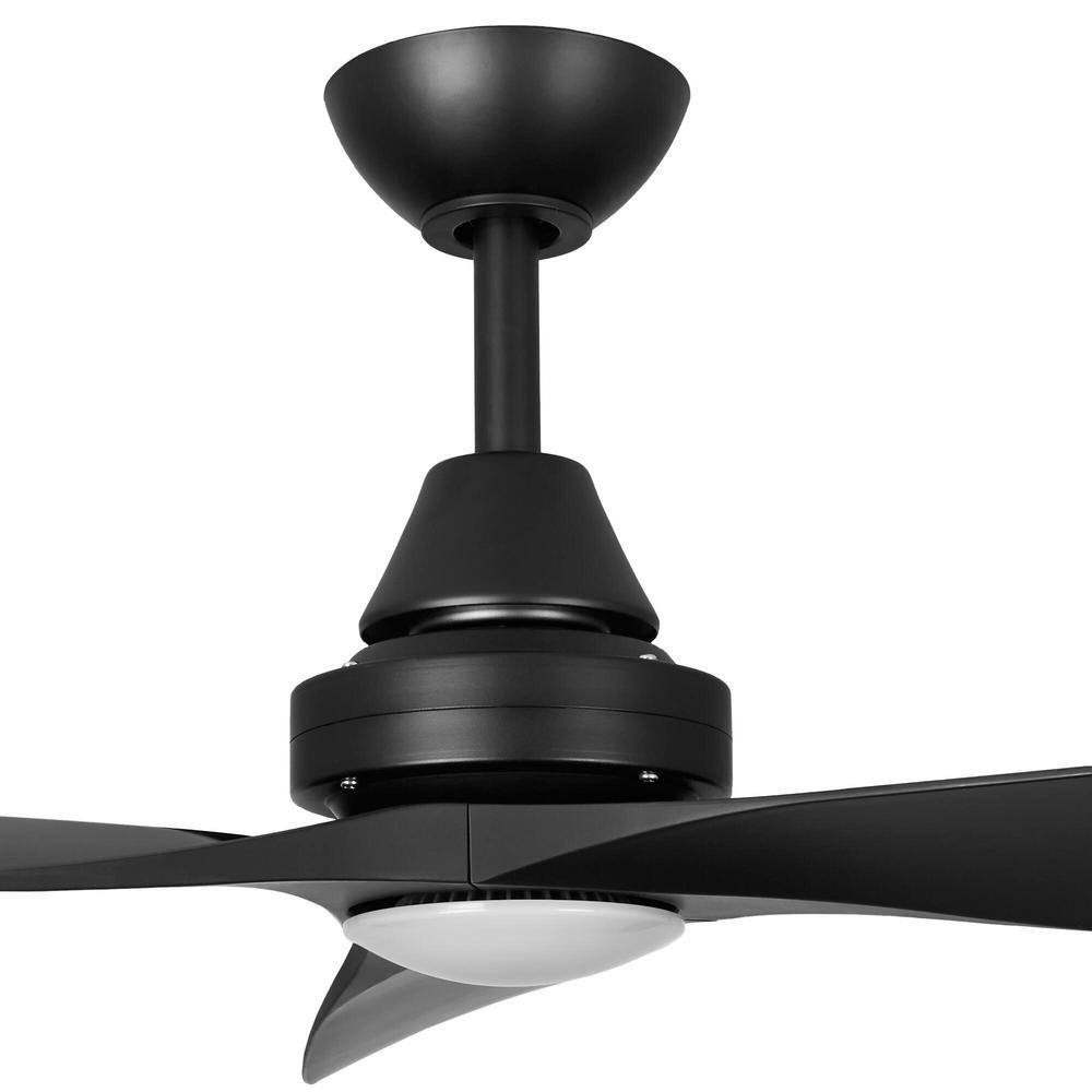 Home Decorators Collection Levanto 52 in. LED IndoorOutdoor Matte Black Ceiling Fan with Light 34603