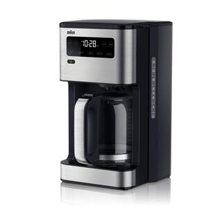 Braun KF5650BK PureFlavor 14- Cup Black and Stainless Steel Programmable Drip Coffee Maker with FastBrew System KF5650BK