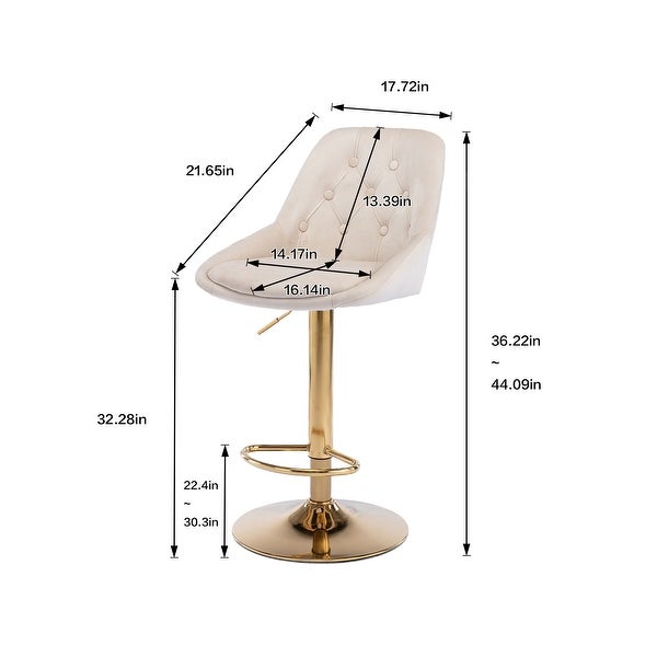 Vintage Bar Stools with Back and Footrest， Ergonomic Back， Counter Height Dining Chairs