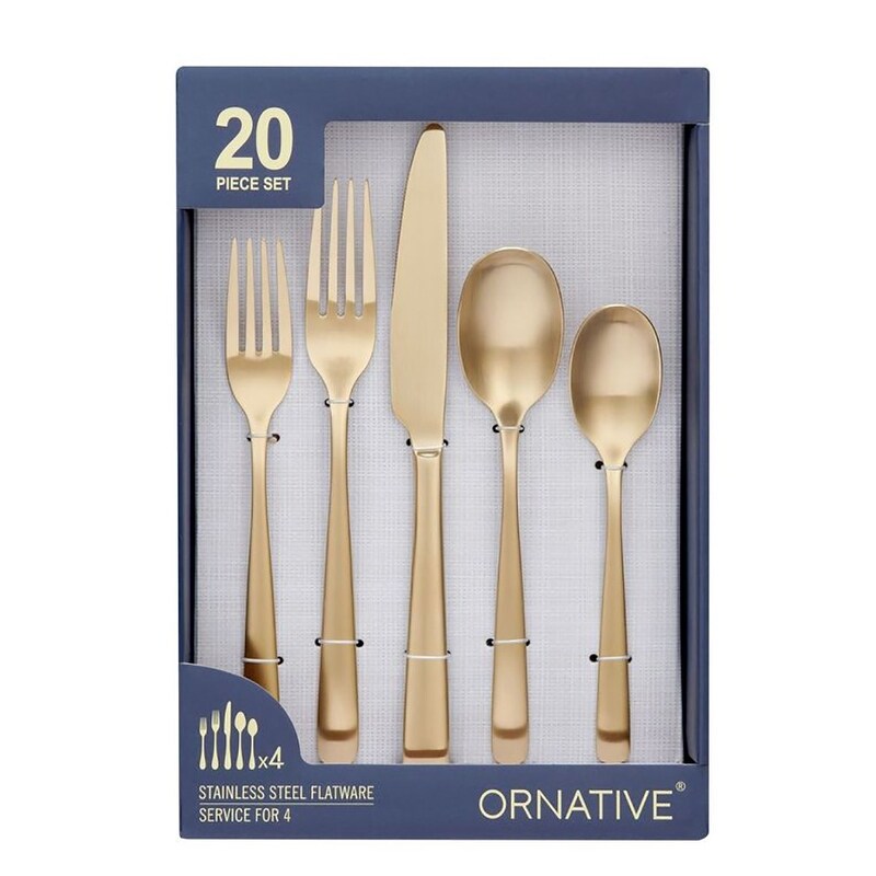 Ornative Aabbye 18/0 Stainless Steel 20 Pieces Flatware Set   10.63\