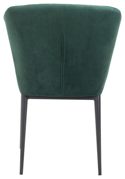 ZUO Tolivere Velvet Dining Side Chair in Green (Set of 2)   Midcentury   Dining Chairs   by Zuo Modern Contemporary  Houzz