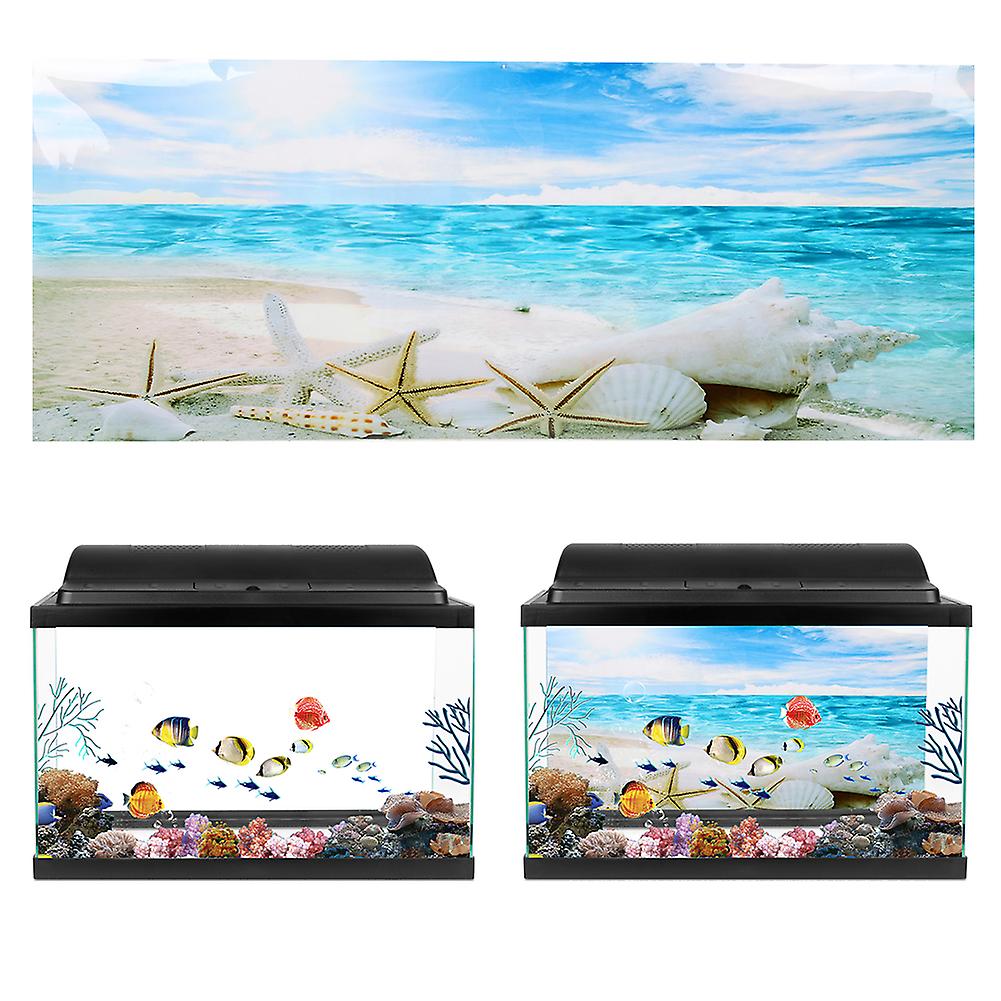 Background Poster Decorative Sea Star Paintings Pvc Sticker Landscape For Aquarium Fish Tank61x41cm