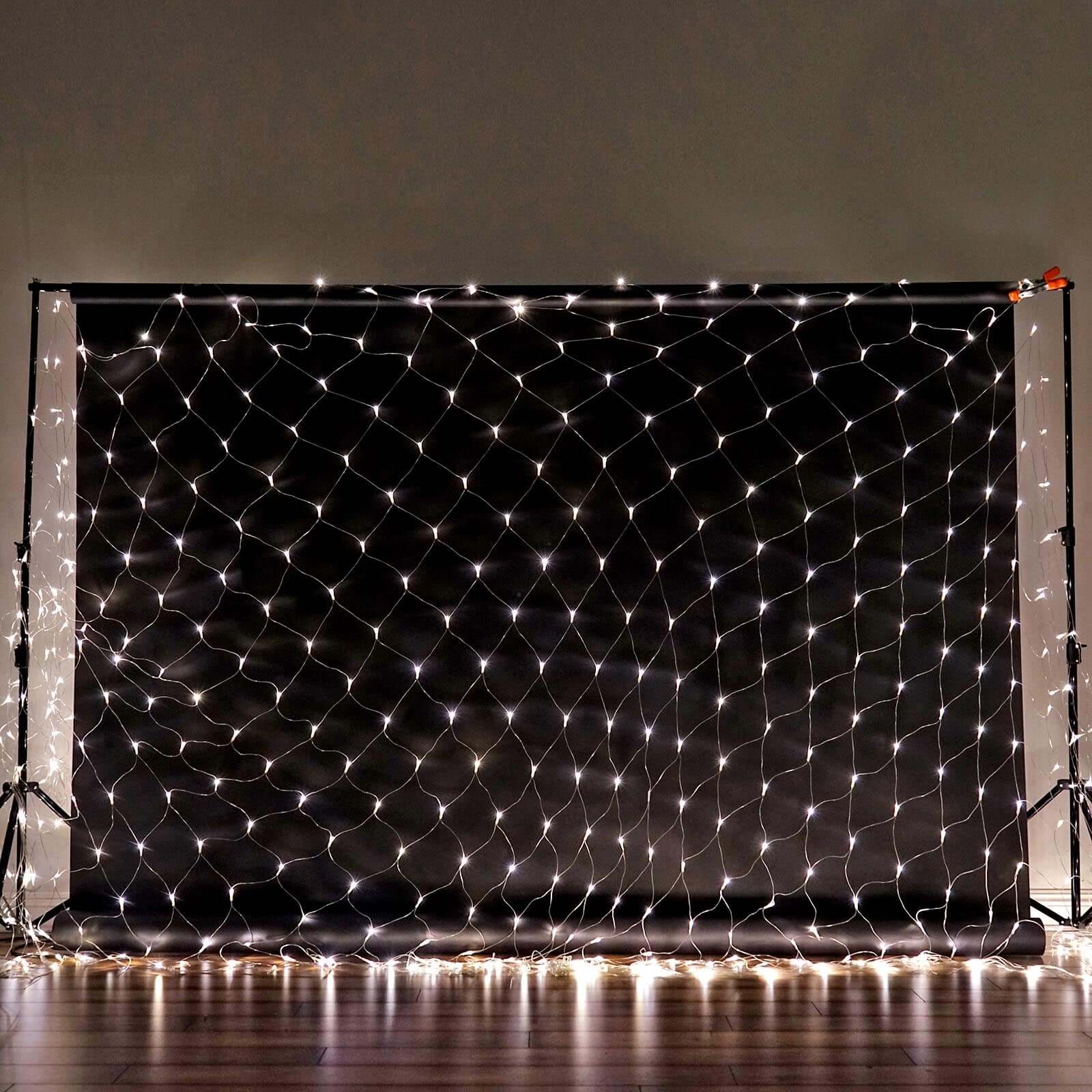 Clear 600 LED Fish Net Lights, Fairy String Lights With 8 Modes 20ftx10ft