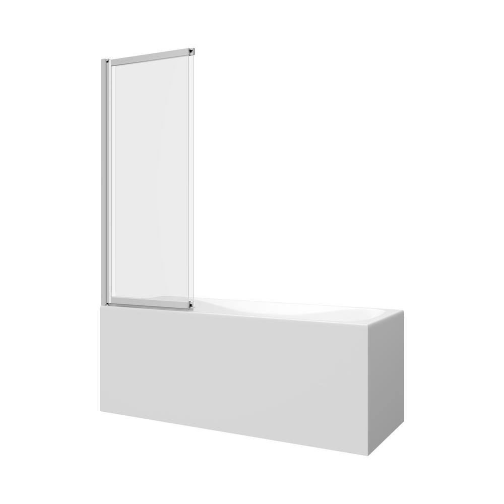 AE Barbados 39-38 in. x 55-18 in. Framed Sliding and Pivoting Bathtub Door in Polished Chrome without Handle 240195