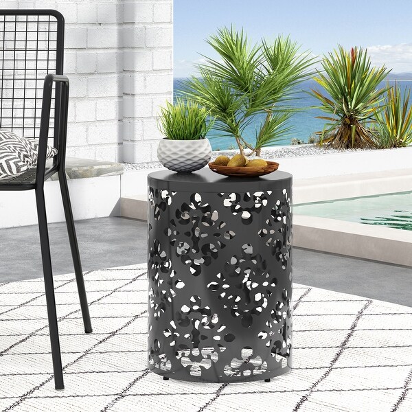 Mathena Outdoor Outdoor Metal Side Table by Christopher Knight Home