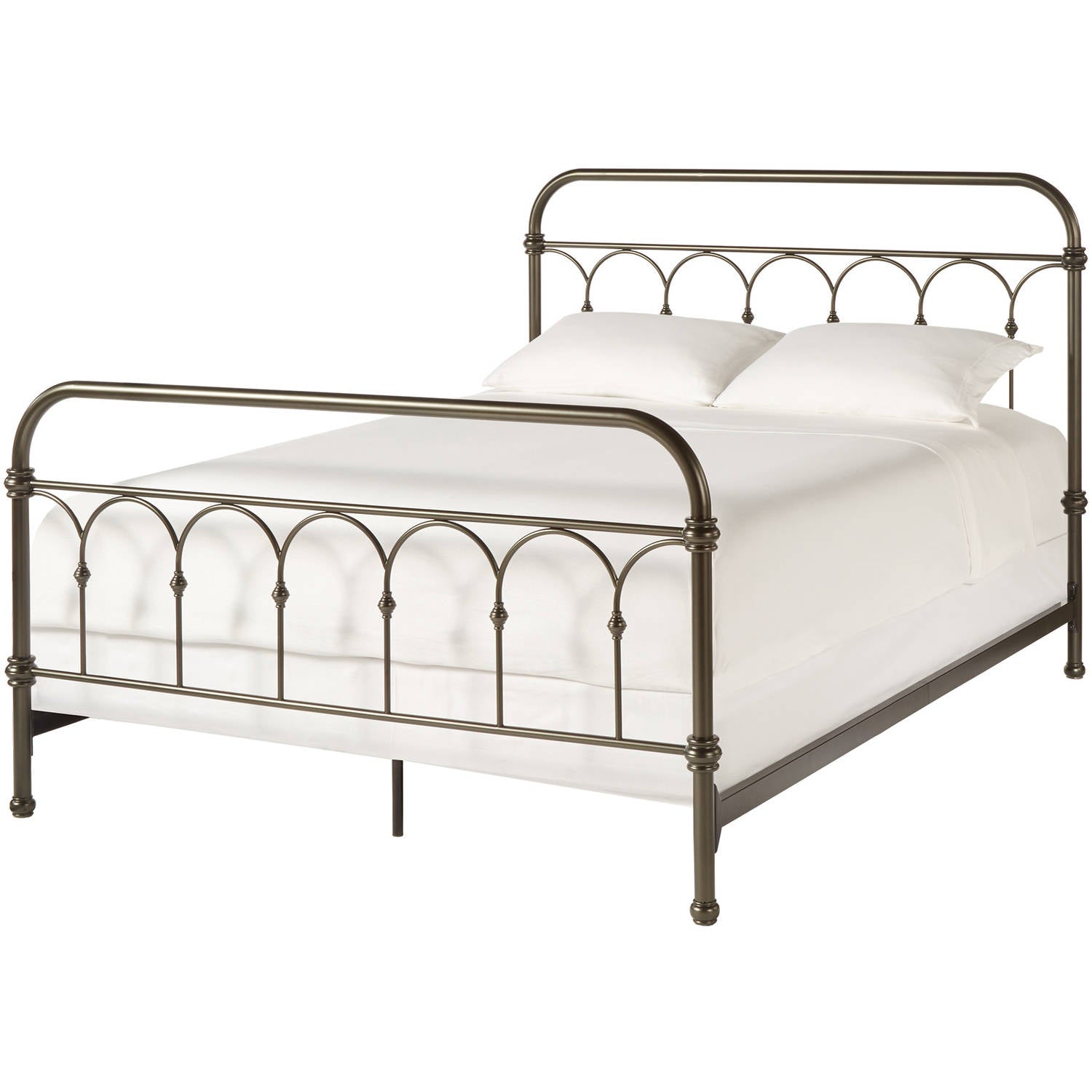 Chelsea Lane Abingdon Classic Metal Queen Bed, Dark Bronze