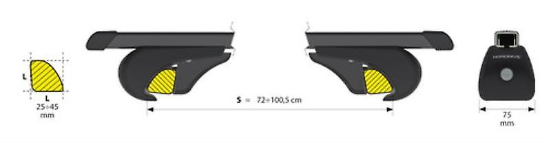 Lockable Roof Bars For Land Rover FREELANDER 1998-2006 with Raised Roof Rails