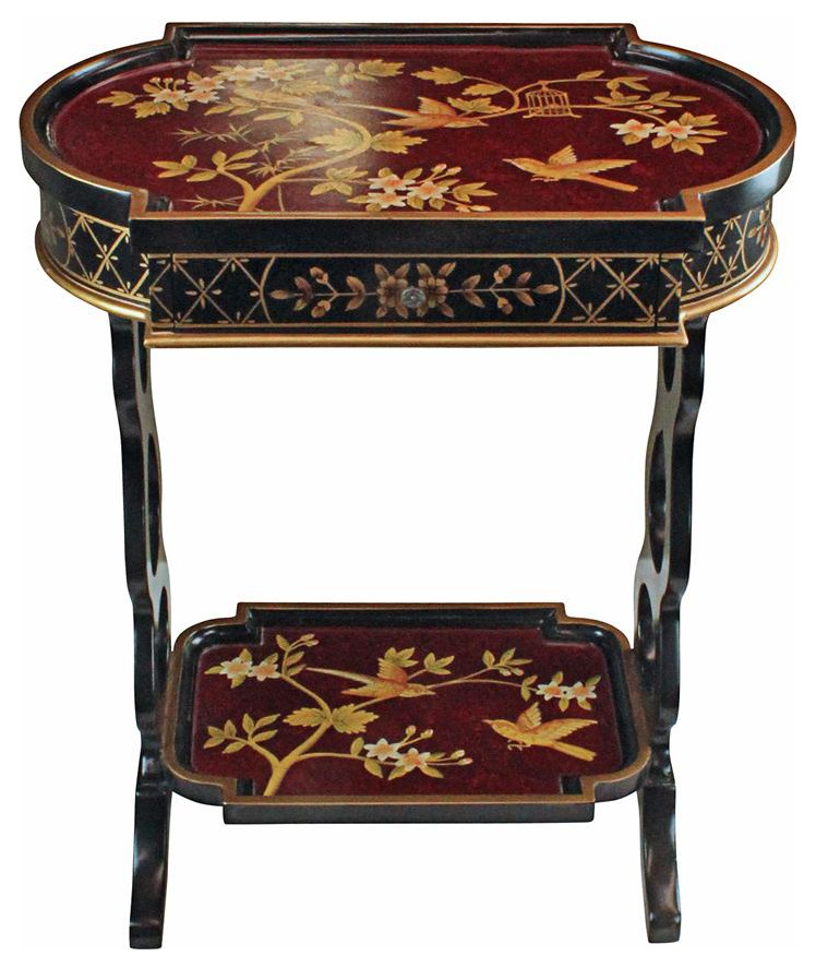 Design Toscano Terrace Of Shanghua Lacquered Side Table   Traditional   Side Tables And End Tables   by Kolibri Decor  Houzz