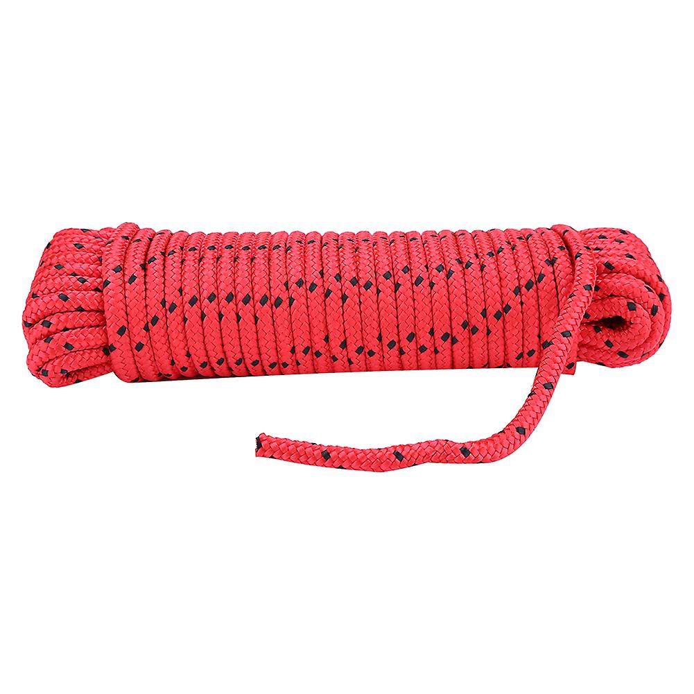 20m Polypropylene Fiber Braided Outdoor Survival Rescue Auxiliary Rope Cord(red)