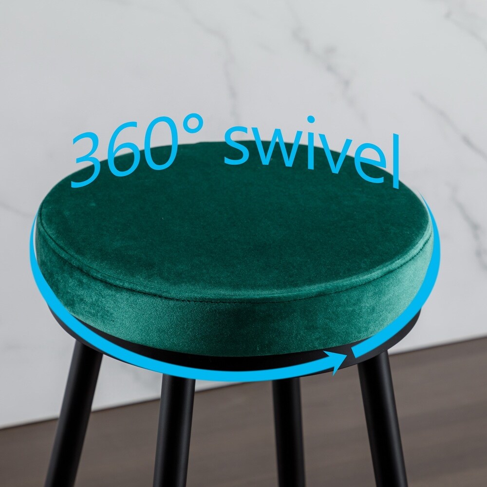 Swivel Barstools Counter Swing Stool Velvet Dining Chair Stools