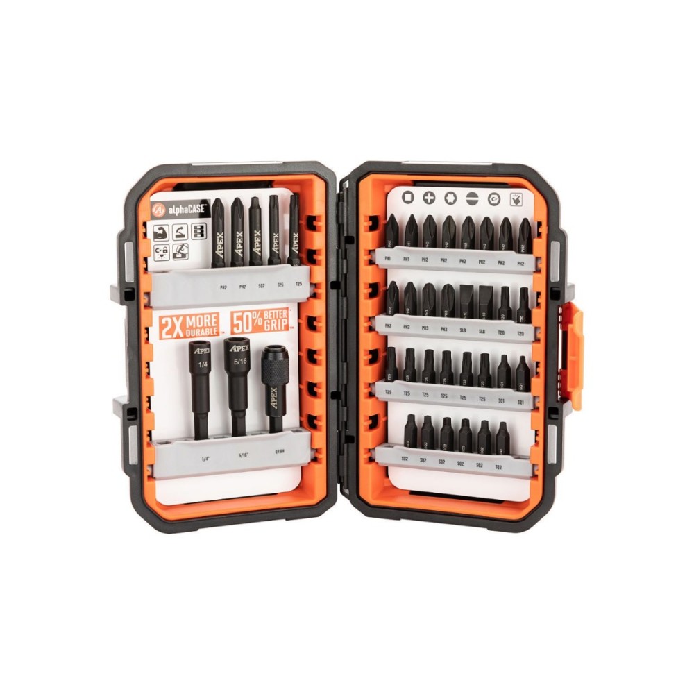 38pc alphaCASE Fastening Bit Set