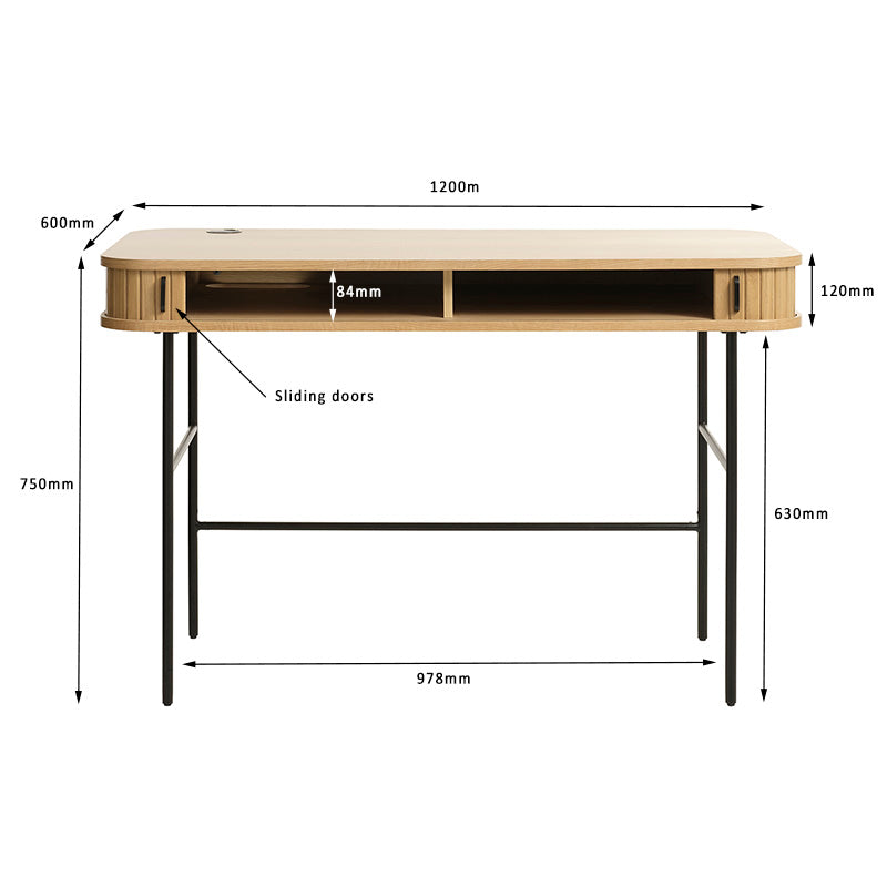 NOLA Study Desk 120cm - Oak