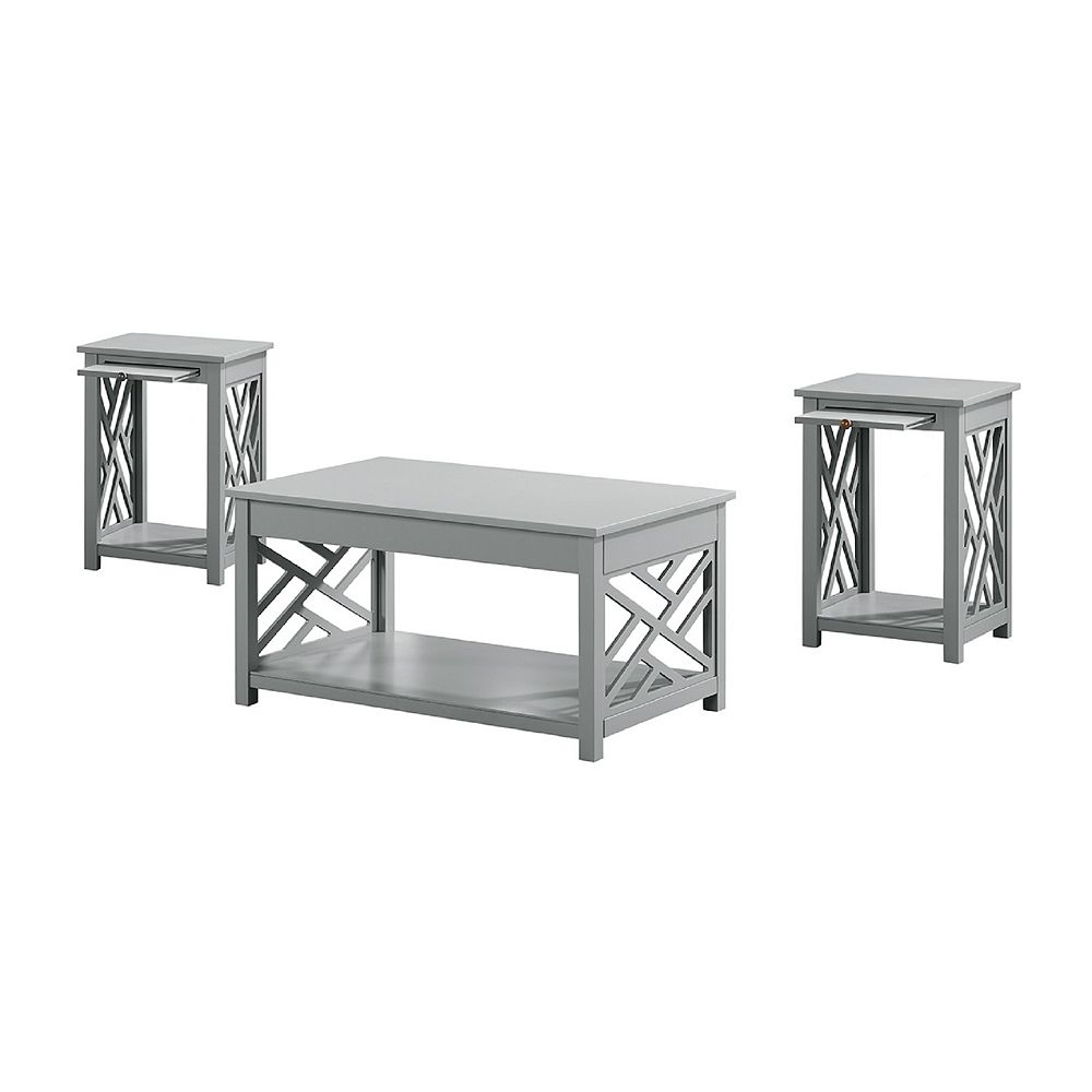 Alaterre Furniture Coventry Coffee Table and End Table 3-piece Set