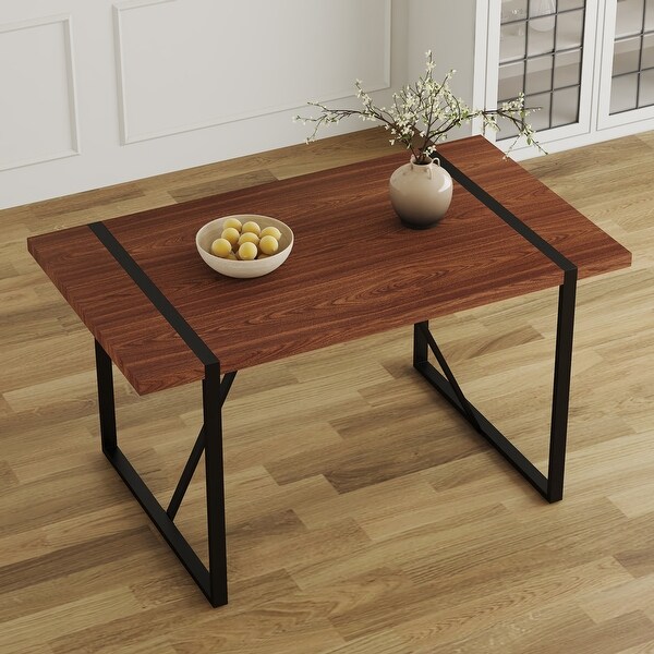 Industrial Rectangular MDF Dining Table for Desks，Kitchens，Patios，Dining rooms