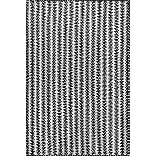 Nuloom Kennedy Braided Stripes Indoor And Outdoor Patio Area Rug