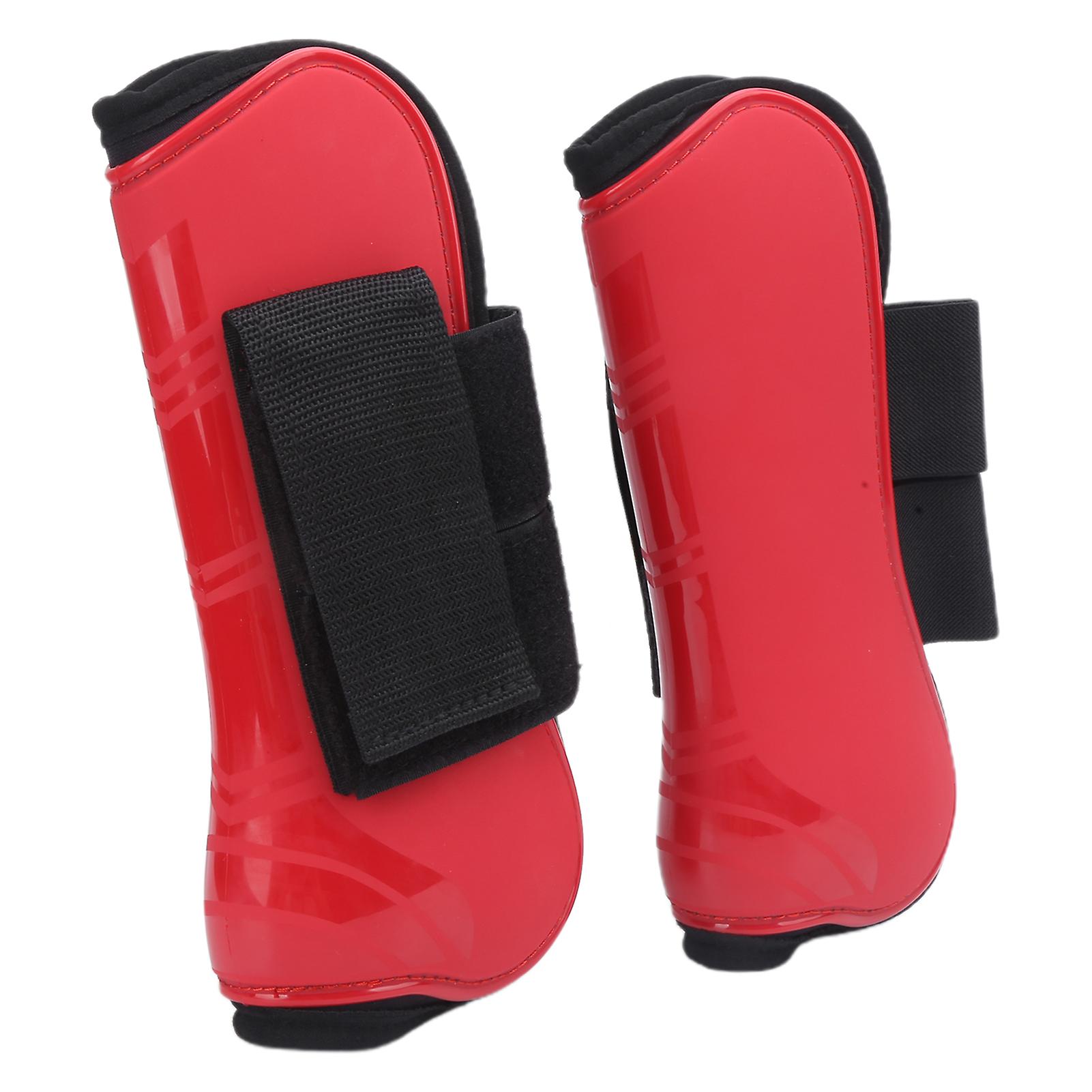 Horse Tendon Boots Horse Riding Fetlock Protectors Pu Shell Horse Tendon Protection Bootred Front L