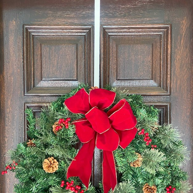 Dual Hook Christmas Wreath Hanger Matte White