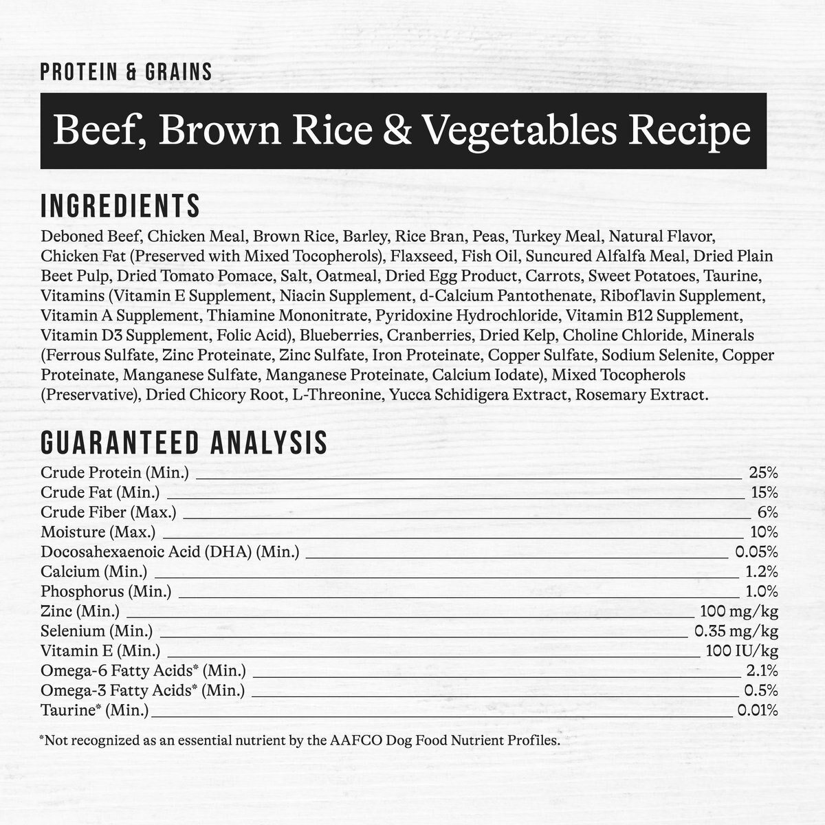 American Journey Protein and Grains Beef， Brown Rice and Vegetables Recipe Dry Dog Food