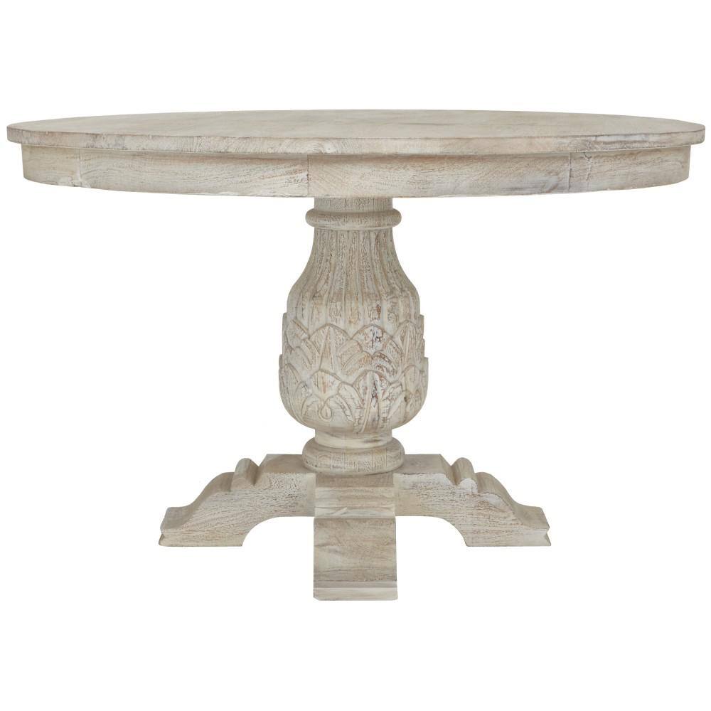 Home Decorators Collection Kingsley Sandblasted White Round Dining Table 9690100980