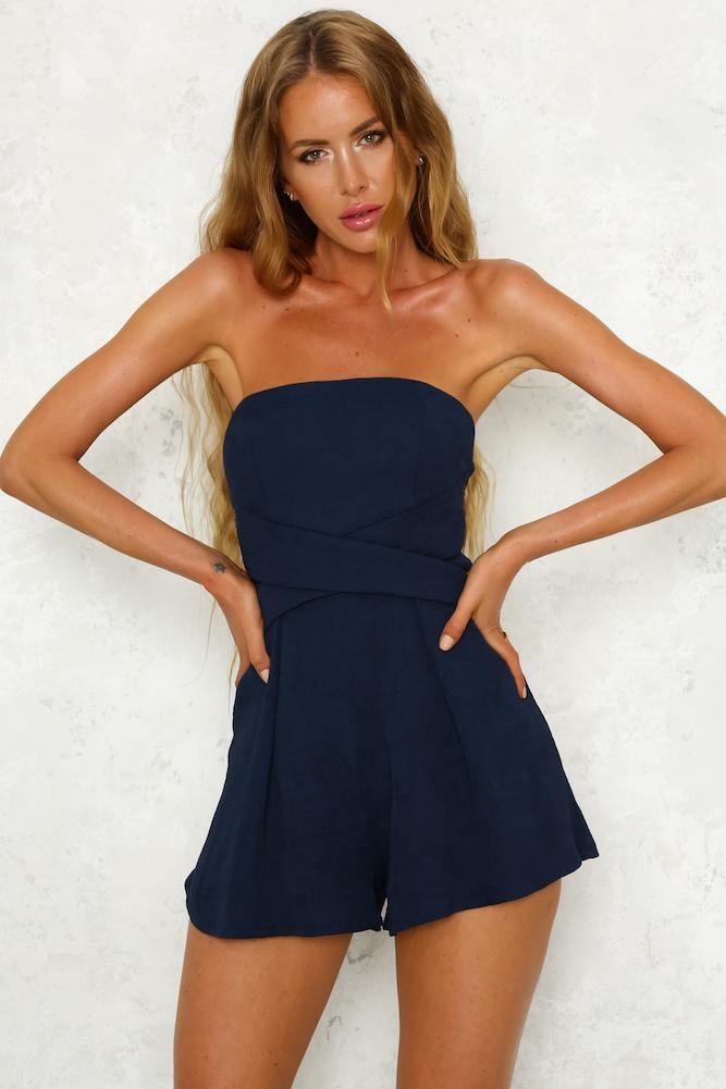 Night Visions Romper Navy