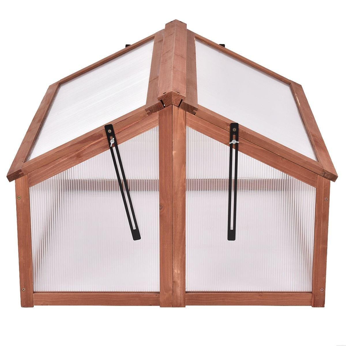 Garden Portable Wooden Double Box Greenhouse