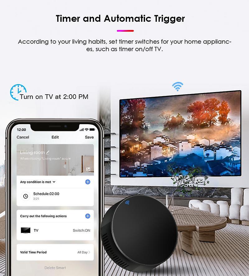 Tuya Wifi + Ir Remote Control Smart Universal Infrared Smart Home Control For Tv Dvd Aud Ac