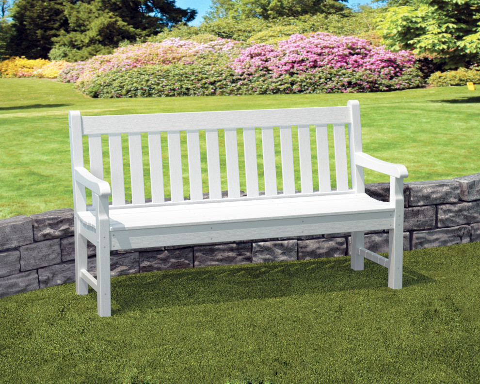 POLYWOOD Rockford 60 quotBench   Transitional   Outdoor Benches   by POLYWOOD  Houzz