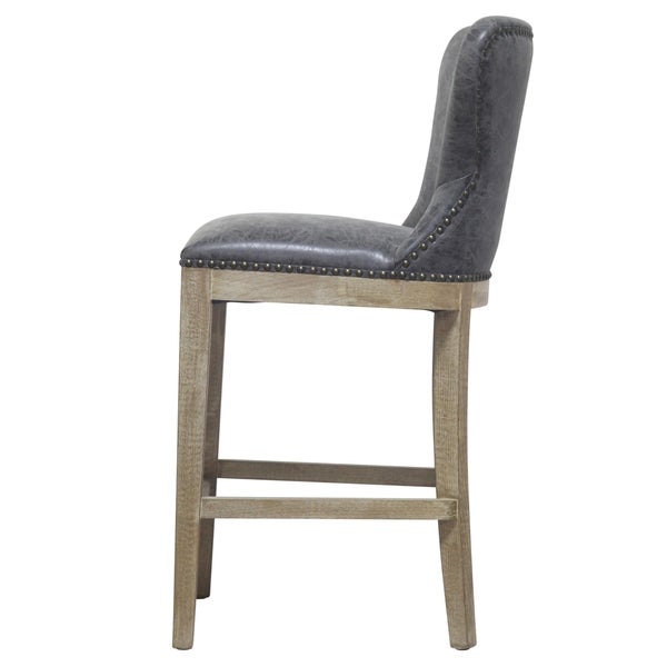 Dorsey Brown and Grey Nubuck Counter Stool