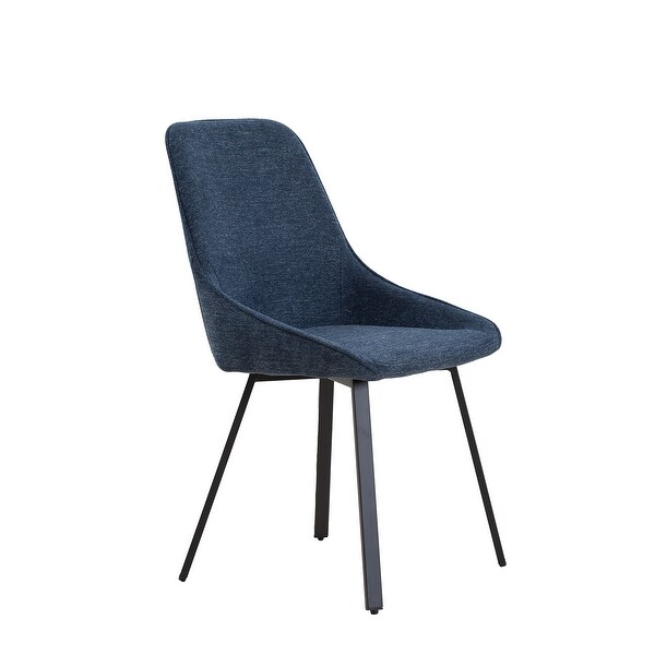 2pcs Upholstered Dining Chair with Metal Legs