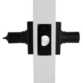 Defiant Tonebridge Matte Black BedBath Door Lever with Square Rose 32LS3X901A